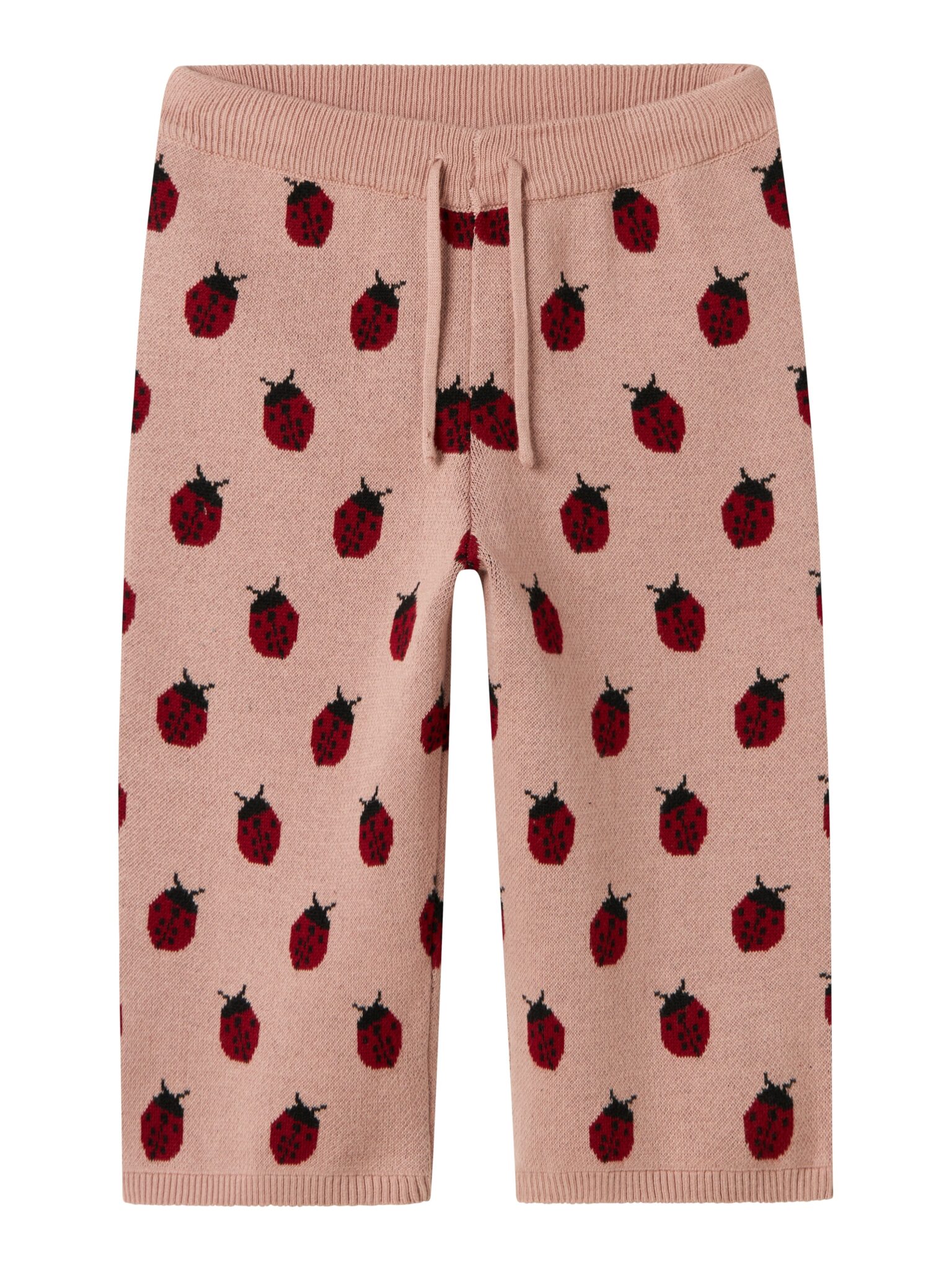 Lil Atelier Lulio Wide Knit Pants - Misty Rose - 92 cm