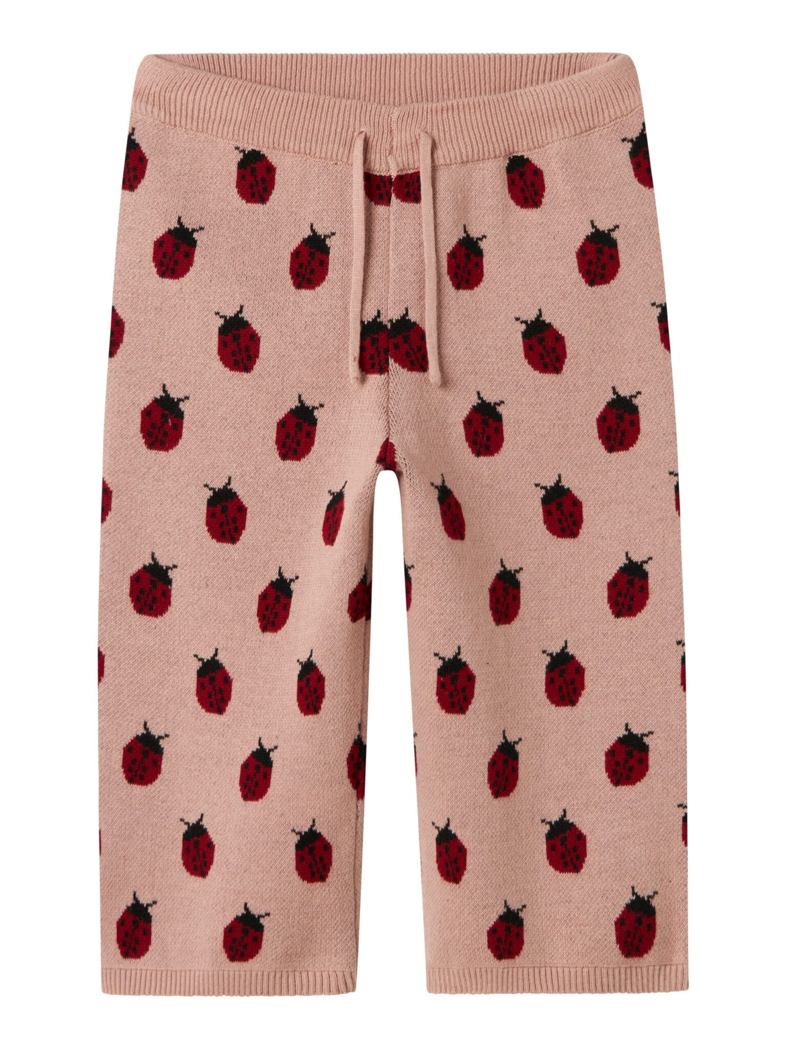 Lil Atelier Lulio Wide Knit Pants - Misty Rose - 92 cm