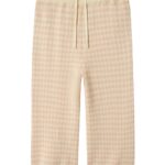 Lil Atelier Nadie Wide Knit Pants - Cameo Rose - 92 cm