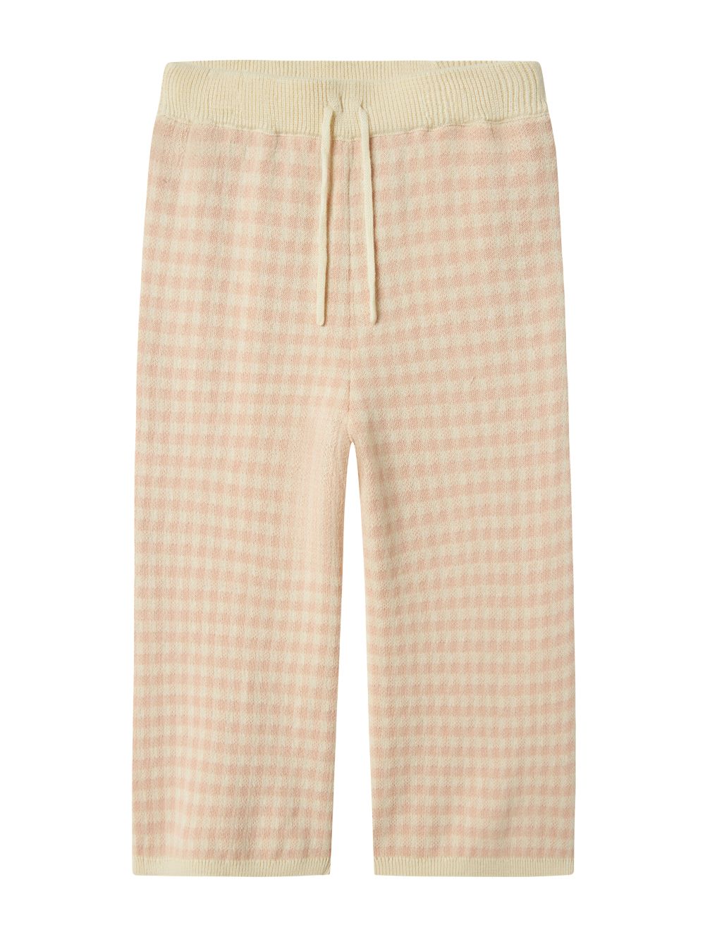 Lil Atelier Nadie Wide Knit Pants - Cameo Rose - 92 cm