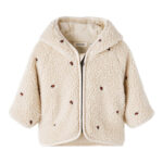 Lil Atelier Nalo Loose Sherpa Jakke Baby - Fog - 56 cm