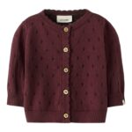 Lil Atelier Nimi LS Knit Cardigan - Catawba Grape - 56 cm