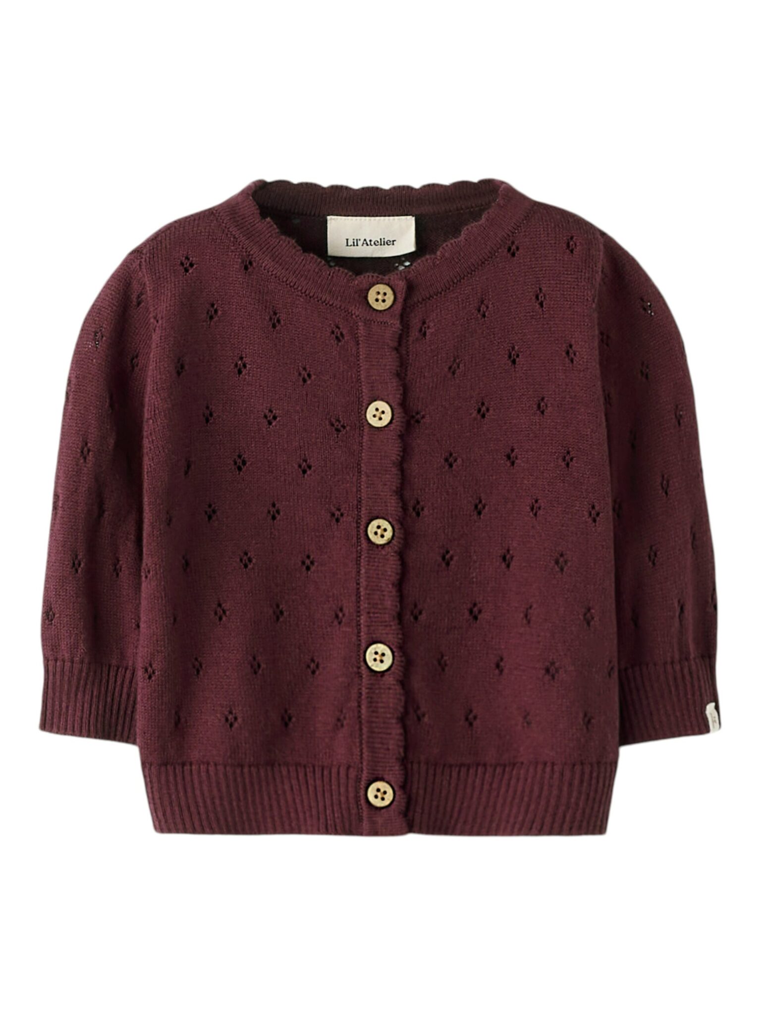 Lil Atelier Nimi LS Knit Cardigan - Catawba Grape - 56 cm