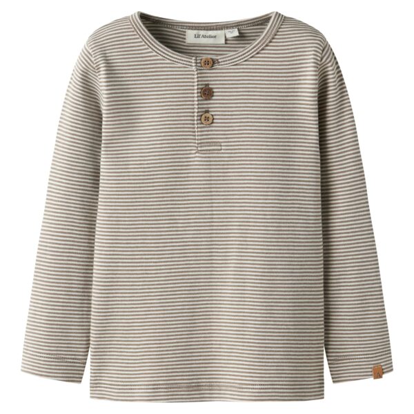 Lil Atelier Ohio Slim Top - Turtledove/Sepia Tint - 92 cm