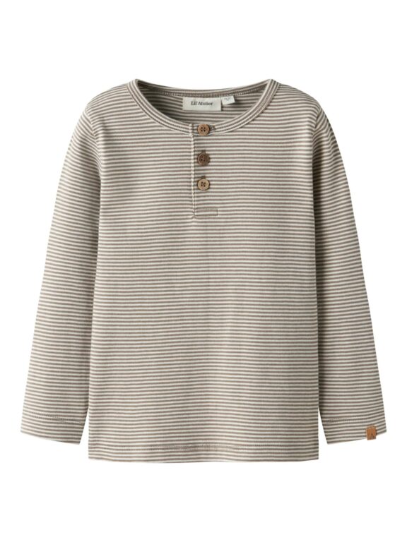 Lil Atelier Ohio Slim Top - Turtledove/Sepia Tint - 92 cm