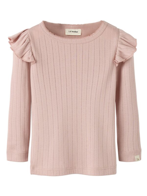 Lil Atelier Rachel Nan Slim Top - Misty Rose - 92 cm