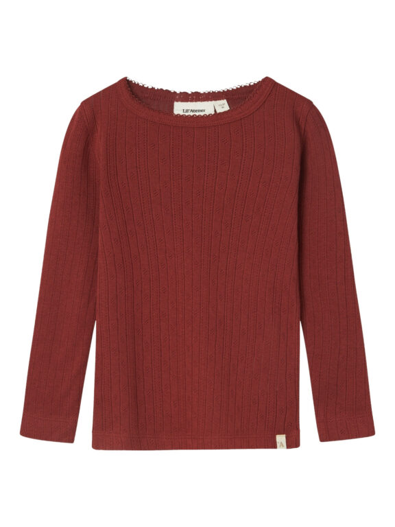 Lil Atelier Rachel Nes Slim Shirt - Spiced Apple - 92 cm