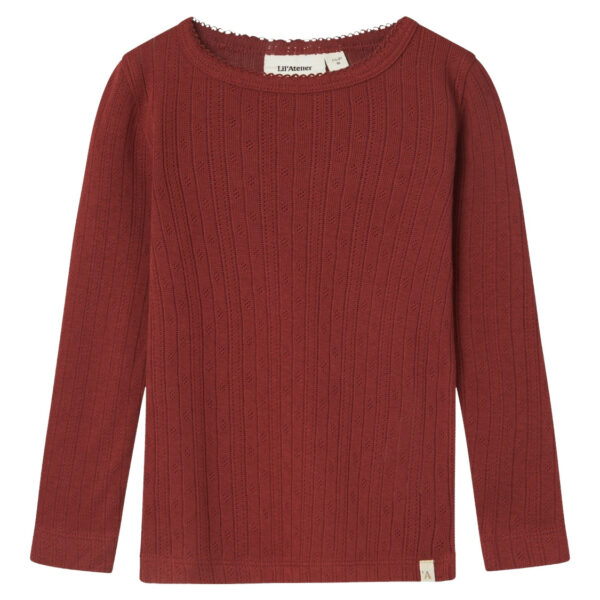 Lil Atelier Rachel Nes Slim Shirt - Spiced Apple - 92 cm