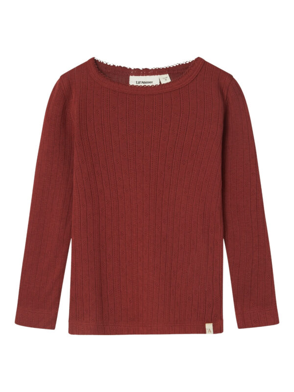 Lil Atelier Rachel Nes Slim Shirt - Spiced Apple - 92 cm