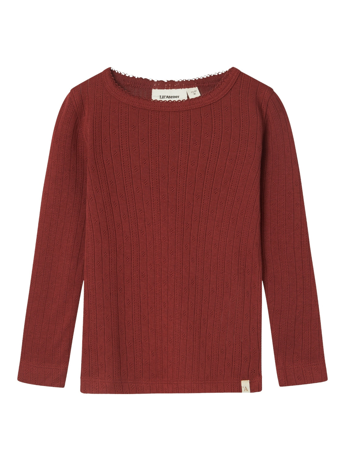 Lil Atelier Rachel Nes Slim Shirt - Spiced Apple - 92 cm