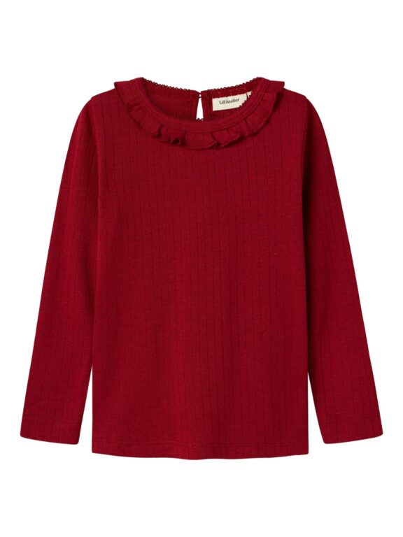 Lil Atelier Rachel Nis Slim Shirt - Red Dahlia - 92 cm Lil Atelier Rachel Nis Slim Shirt - Red Dahlia - 92 cm