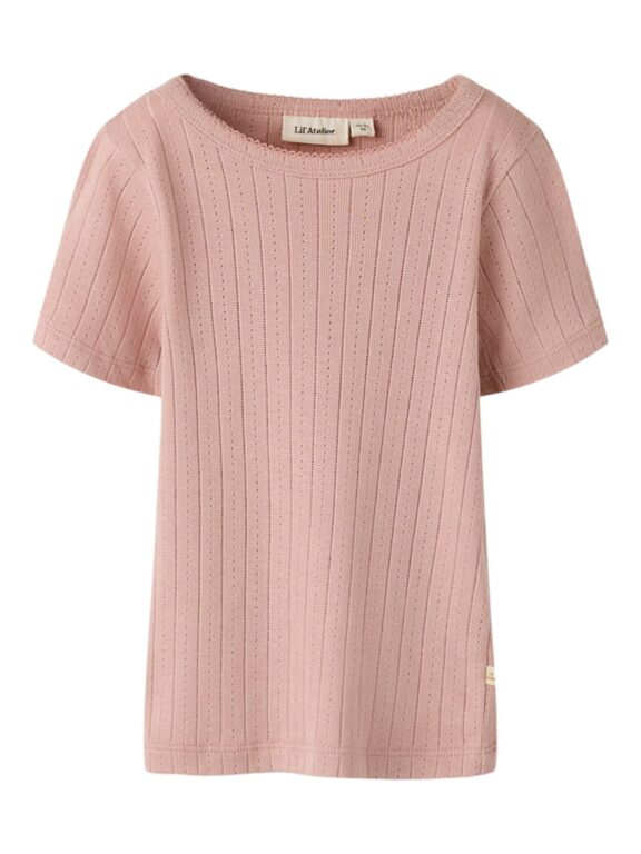 Lil Atelier Rachel SS Slim Top - Misty Rose - 92 cm