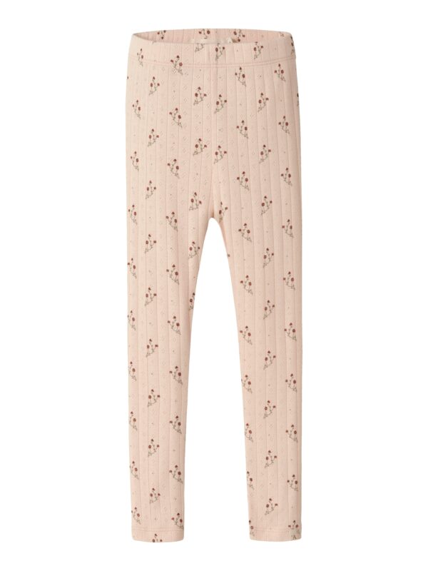 Lil Atelier Rachello Dee Slim Leggings - Novelle Peach/Flower - 92 cm