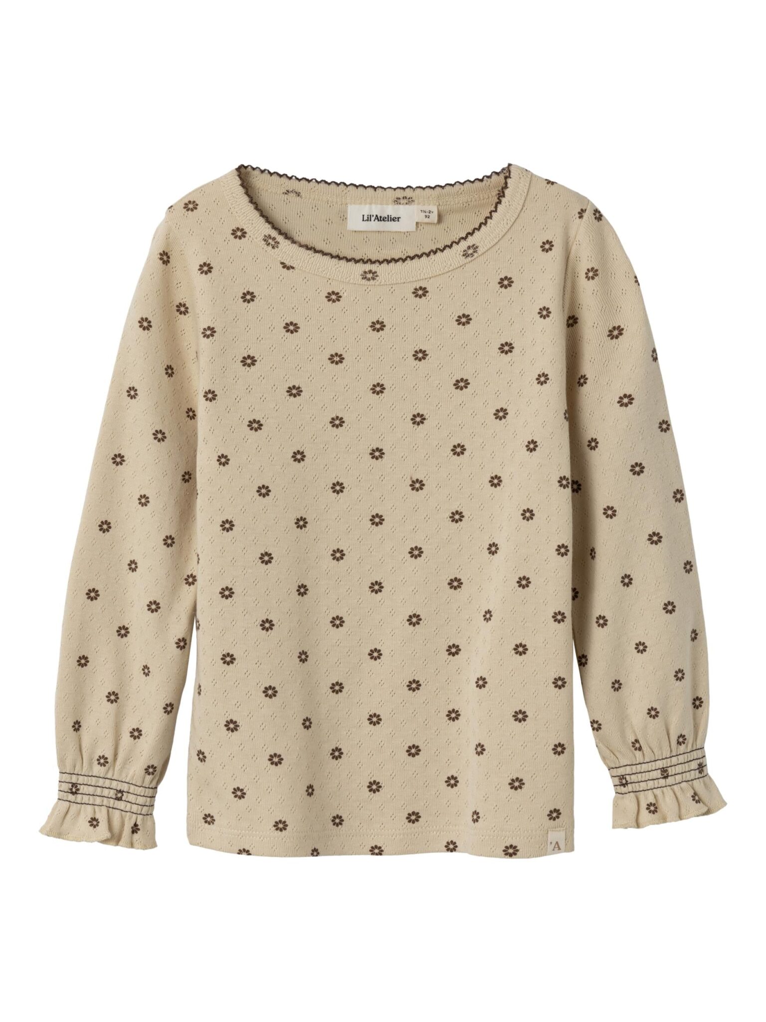 Lil Atelier Rachello Slim Shirt - Wood Ash - 92 cm