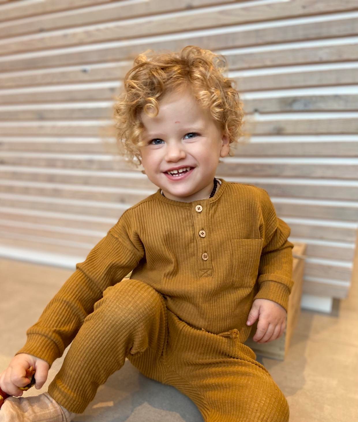 Lil Atelier Rajo Boxy Top Golden Brown - 98