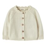 Lil Atelier Ramla LS Short Knit Cardigan - Turtledove - 56 cm