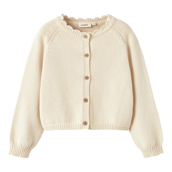 Lil Atelier Ramla LS Short Knit Cardigan - Turtledove - 92 cm