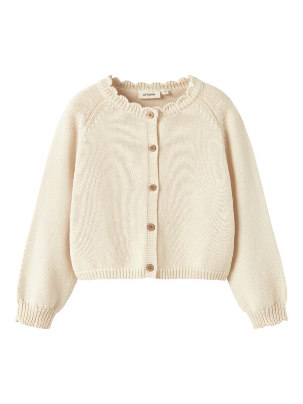 Lil Atelier Ramla LS Short Knit Cardigan - Turtledove - 92 cm
