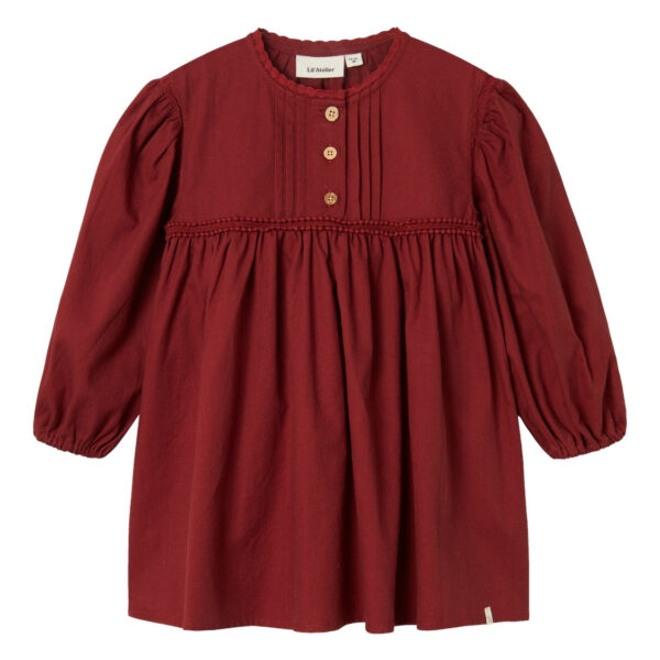 Lil Atelier Rhodette Loose Dress - Spiced Apple - 92 cm