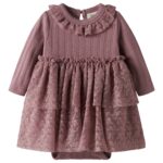 Lil Atelier Robelle LS Body Dress - Nostalgia Rose - 56 cm