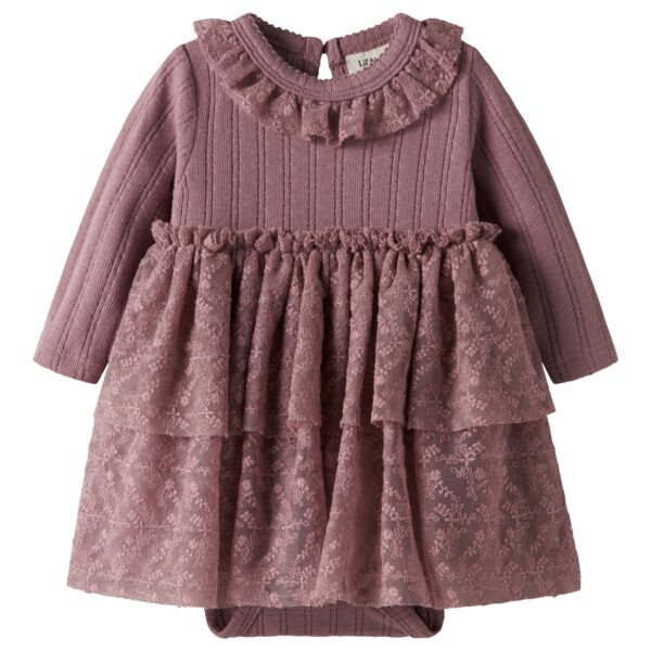 Lil Atelier Robelle LS Body Dress - Nostalgia Rose - 56 cm