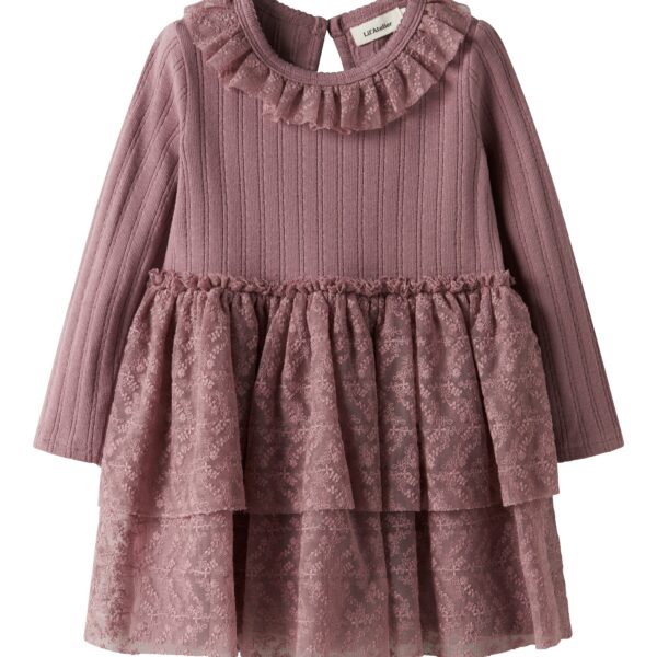 Lil Atelier Robelle LS Dress - Nostalgia Rose - 92 cm
