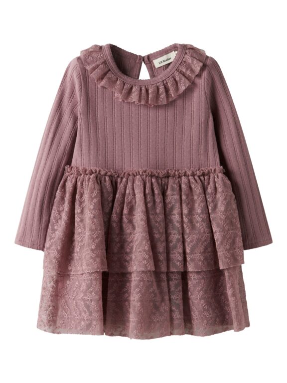 Lil Atelier Robelle LS Dress - Nostalgia Rose - 92 cm Lil Atelier Robelle LS Dress - Nostalgia Rose - 92 cm