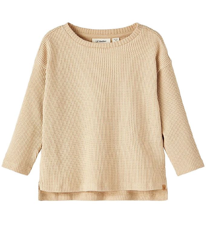 Lil Atelier Rolf Bluse - Warm Sand - 92 cm