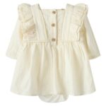 Lil Atelier Roso LS Body Dress - Turtledove - 56 cm