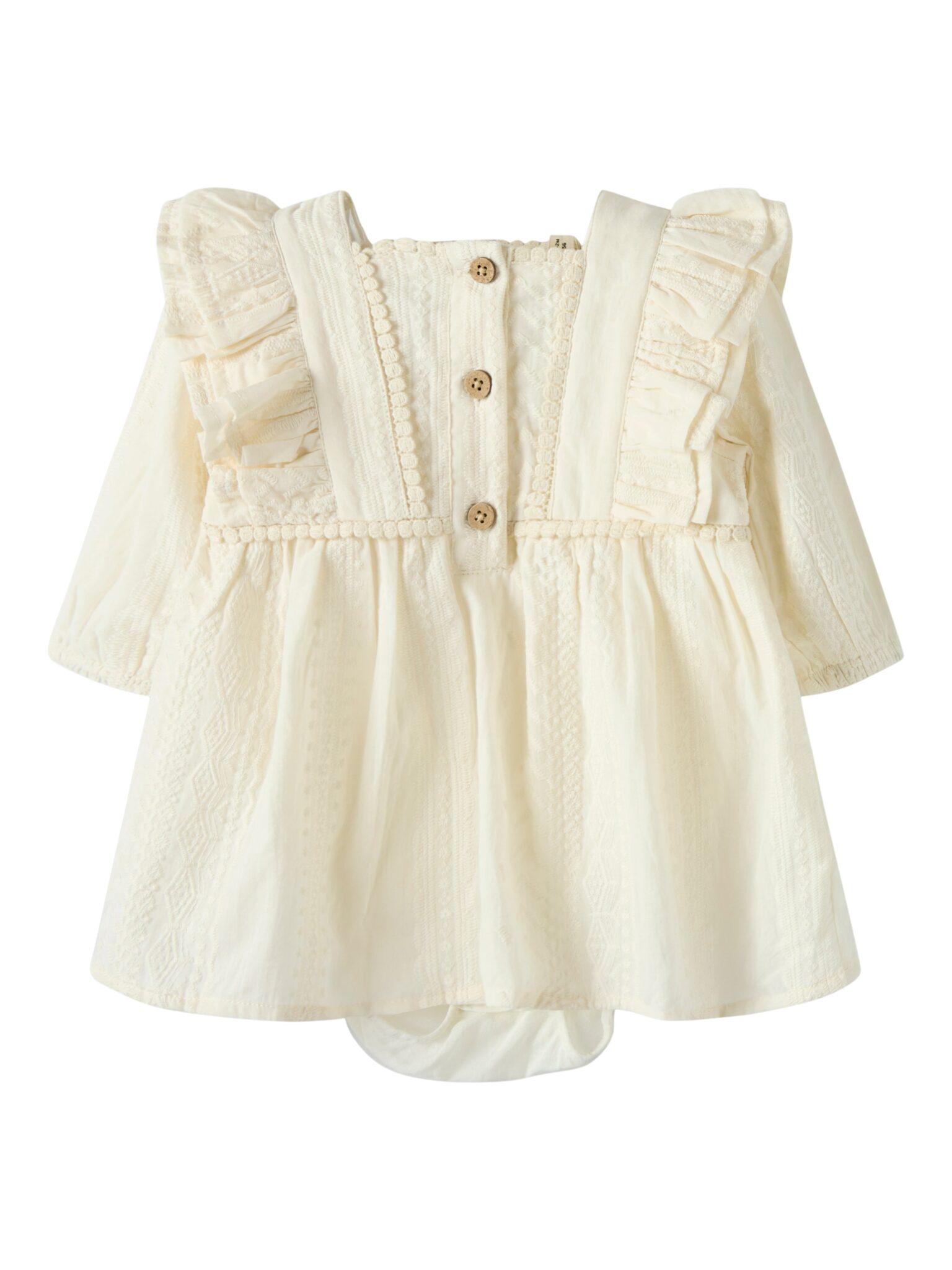 Lil Atelier Roso LS Body Dress - Turtledove - 56 cm