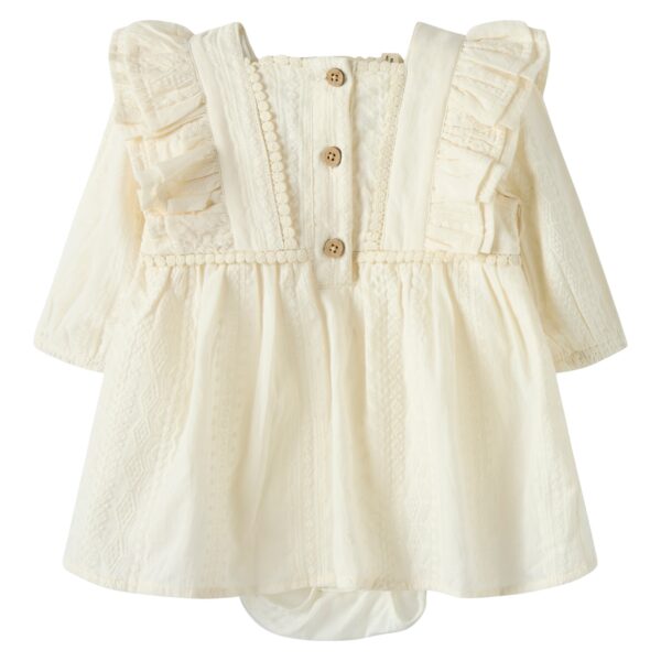 Lil Atelier Roso LS Body Dress - Turtledove - 56 cm