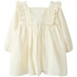 Lil Atelier Roso LS Dress - Turtledove - 92 cm