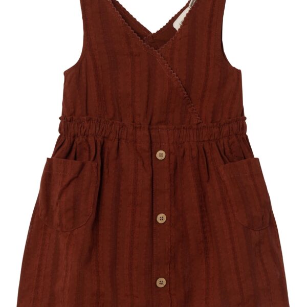 Lil Atelier Runa Dress - Fired Brick - 92 cm