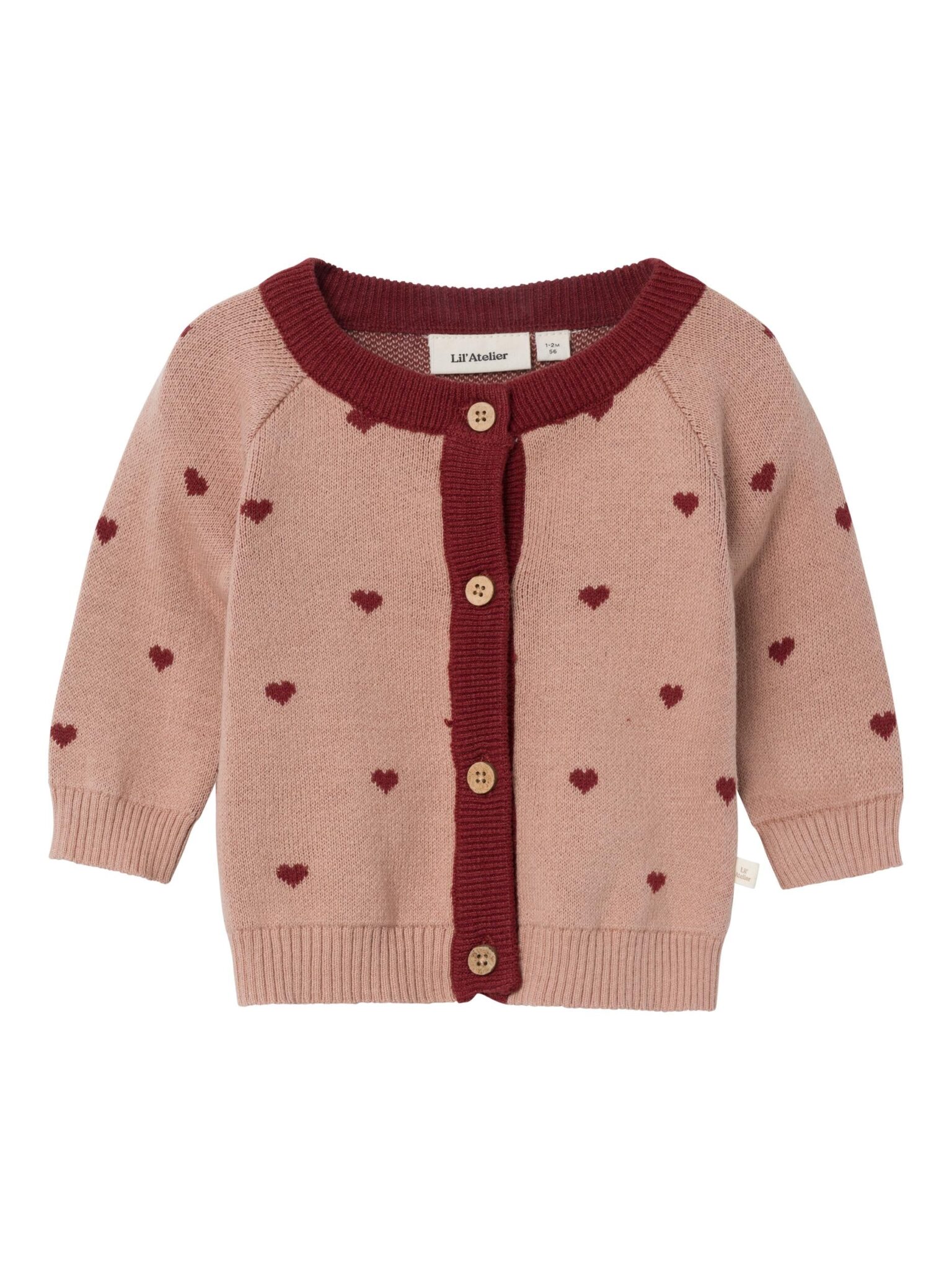Lil Atelier Saran Knit Cardigan - Nougat - 56 cm