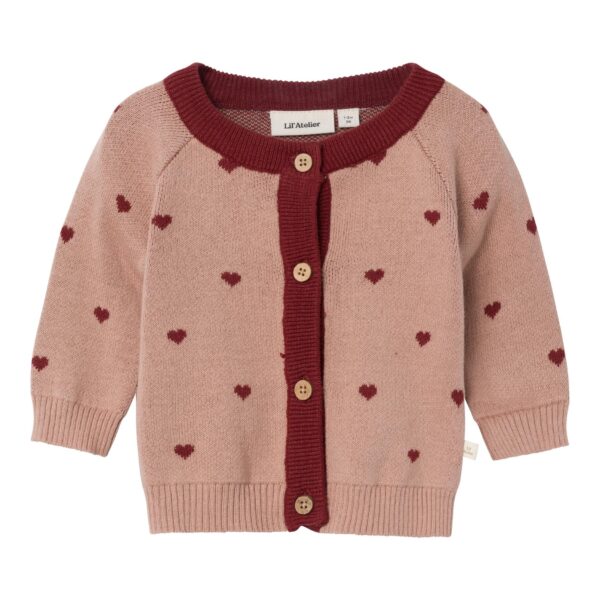 Lil Atelier Saran Knit Cardigan - Nougat - 56 cm