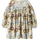 Lil Atelier Talia LS Loose Dress - Coconut Milk - 92 cm