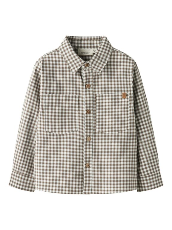 Lil Atelier Tallula LS Shirt - Shitake - 92 cm Lil Atelier Tallula LS Shirt - Shitake - 92 cm