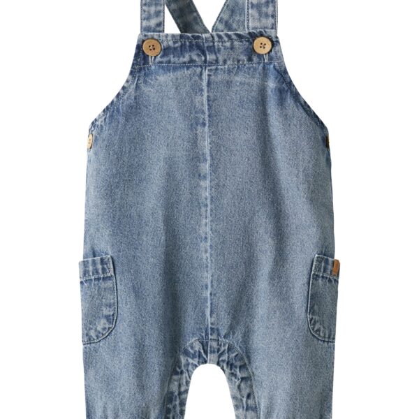 Lil Atelier Taya Loose Denim Overall - Medium Blue Denim - 56 cm