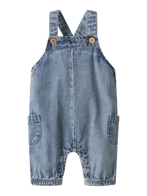 Lil Atelier Taya Loose Denim Overall - Medium Blue Denim - 56 cm