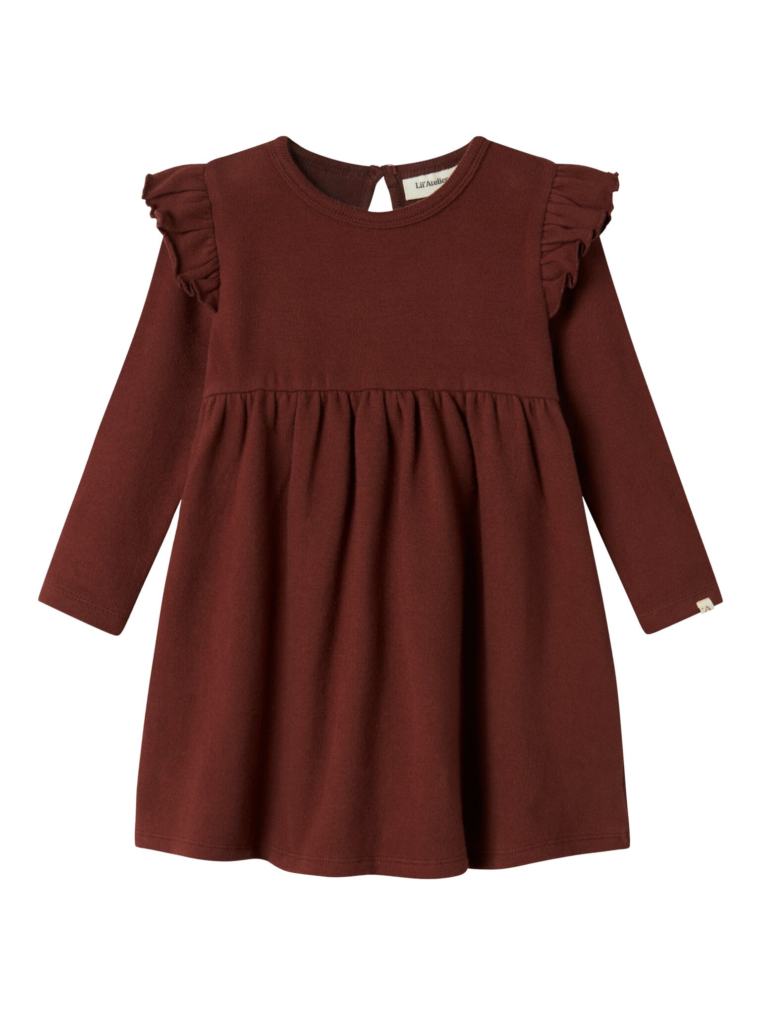 Lil Atelier Thora Hee Dress - Hot Chocolate - 92 cm