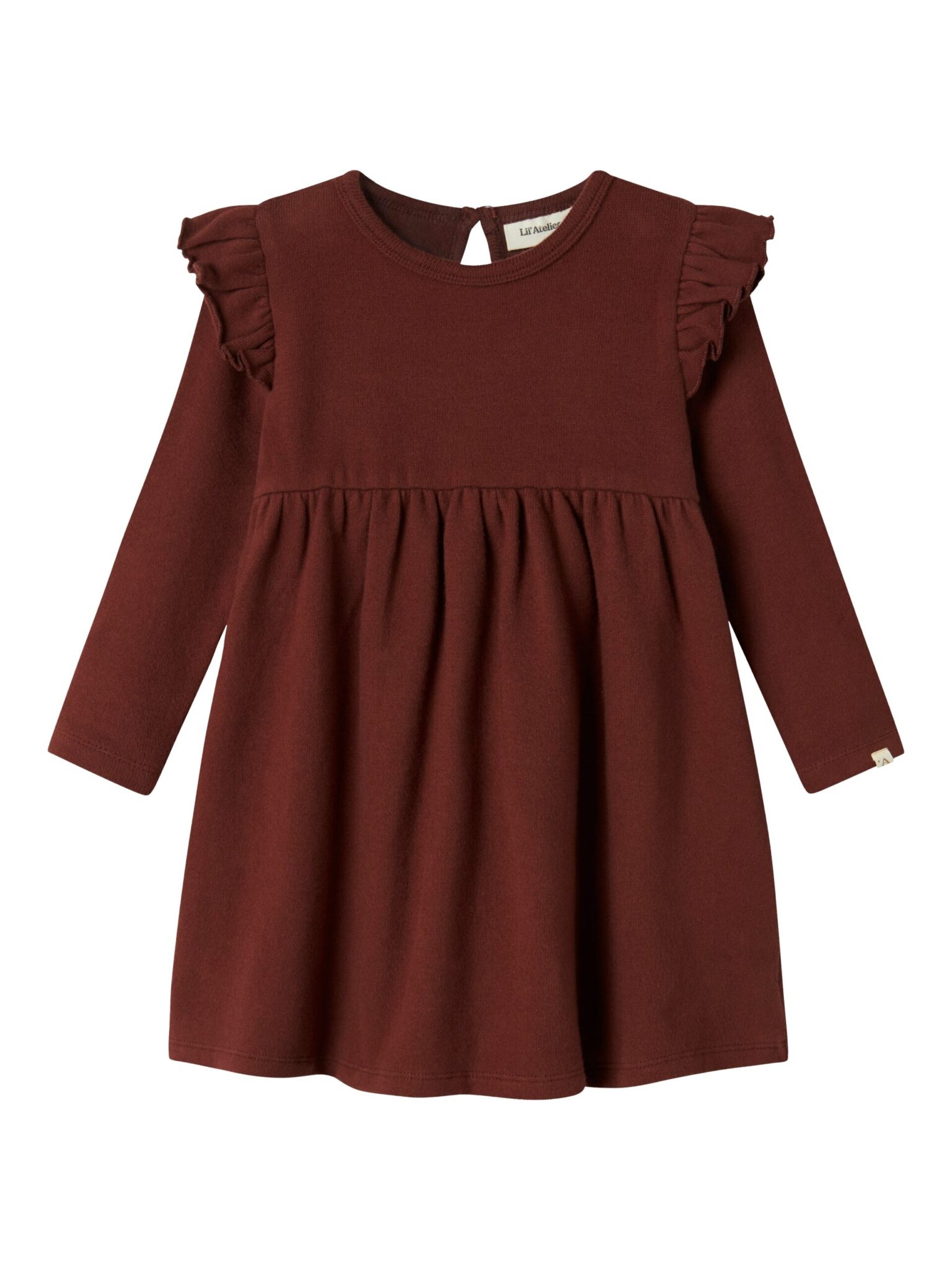 Lil Atelier Thora Hee Dress - Hot Chocolate - 92 cm