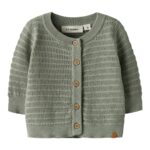 Lil Atelier Thunder LS Knit Cardigan - Seagrass - 56 cm