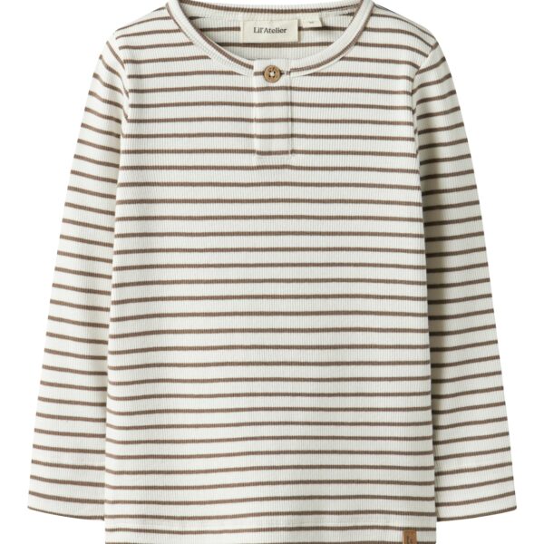 Lil Atelier Tonto Tor Slim Top - Coconut Milk - 92 cm