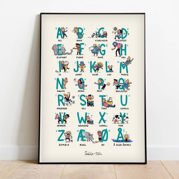 Lille Starut ABC Plakat - 50x70 cm