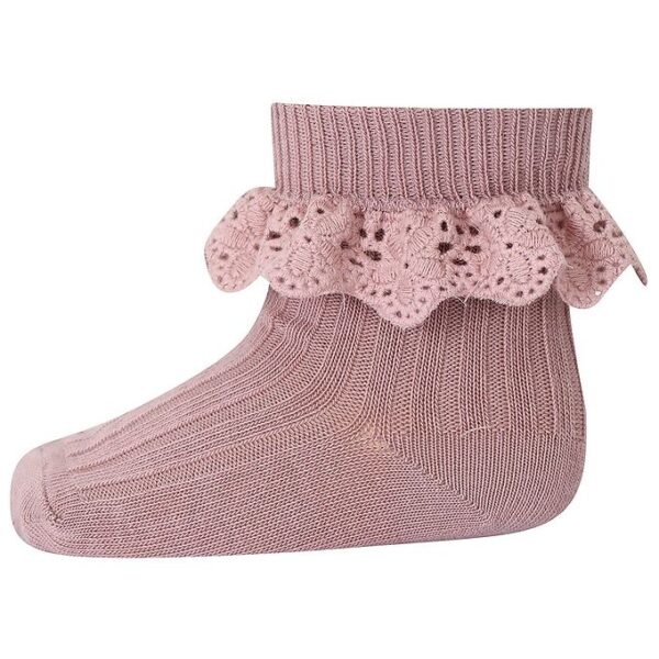 MP Strømper m. Blonde - Lisa - Wood Rose