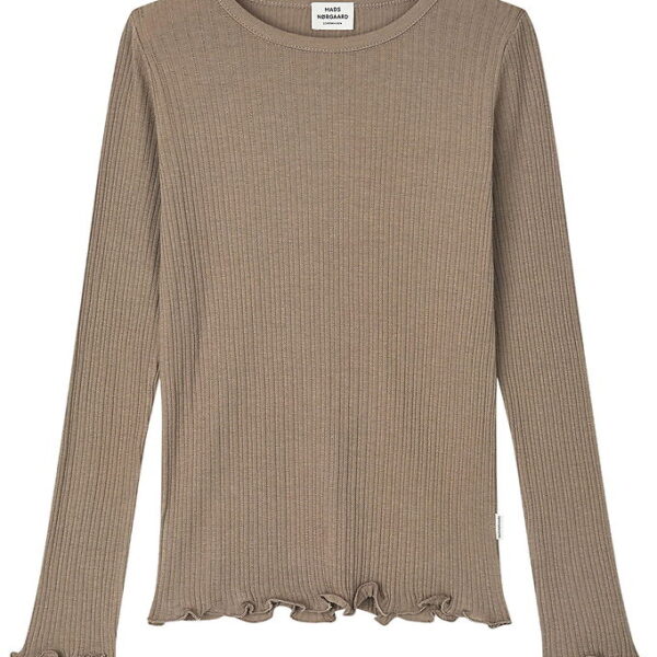 Mads Nørgaard Bluse - Rib- Hulmønster - Pointella Trudy - Walnut