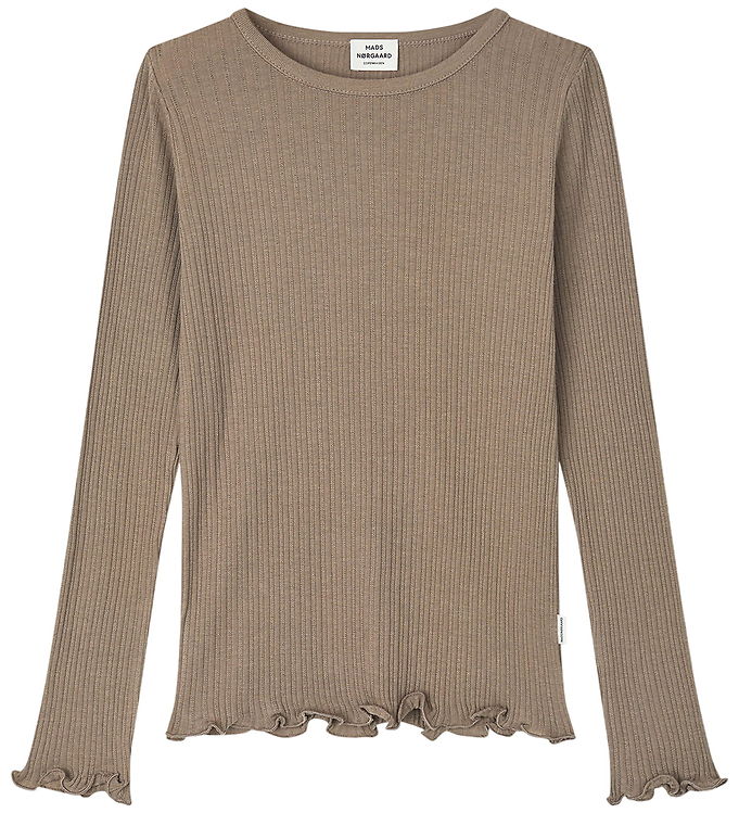 Mads Nørgaard Bluse - Rib- Hulmønster - Pointella Trudy - Walnut