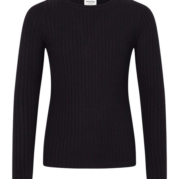 Mads Nørgaard Bluse - Rib - Talika Top - Black