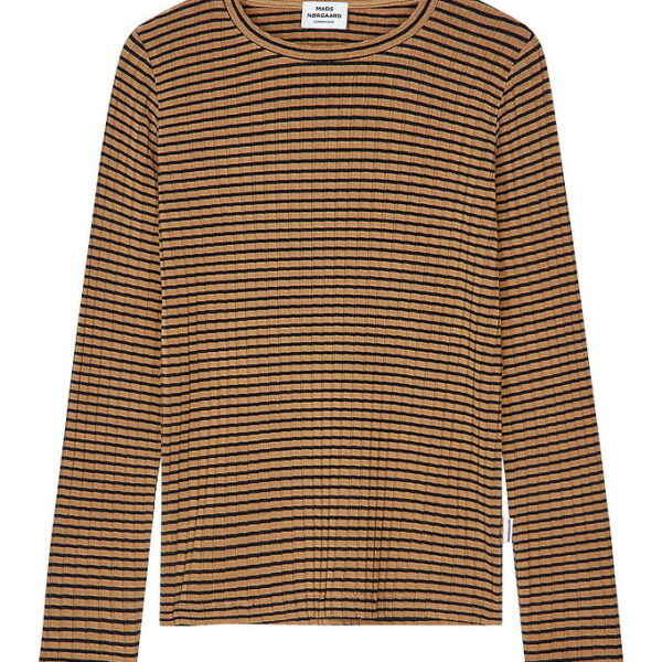 Mads Nørgaard Bluse - Rib - Viskose - Talika - Ermine/Black