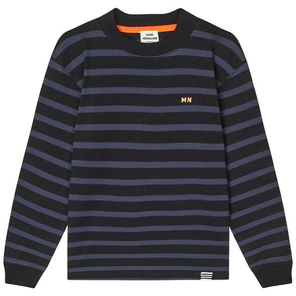 Mads Nørgaard Bluse - Stripe Carlito - Parisian Night/Sort